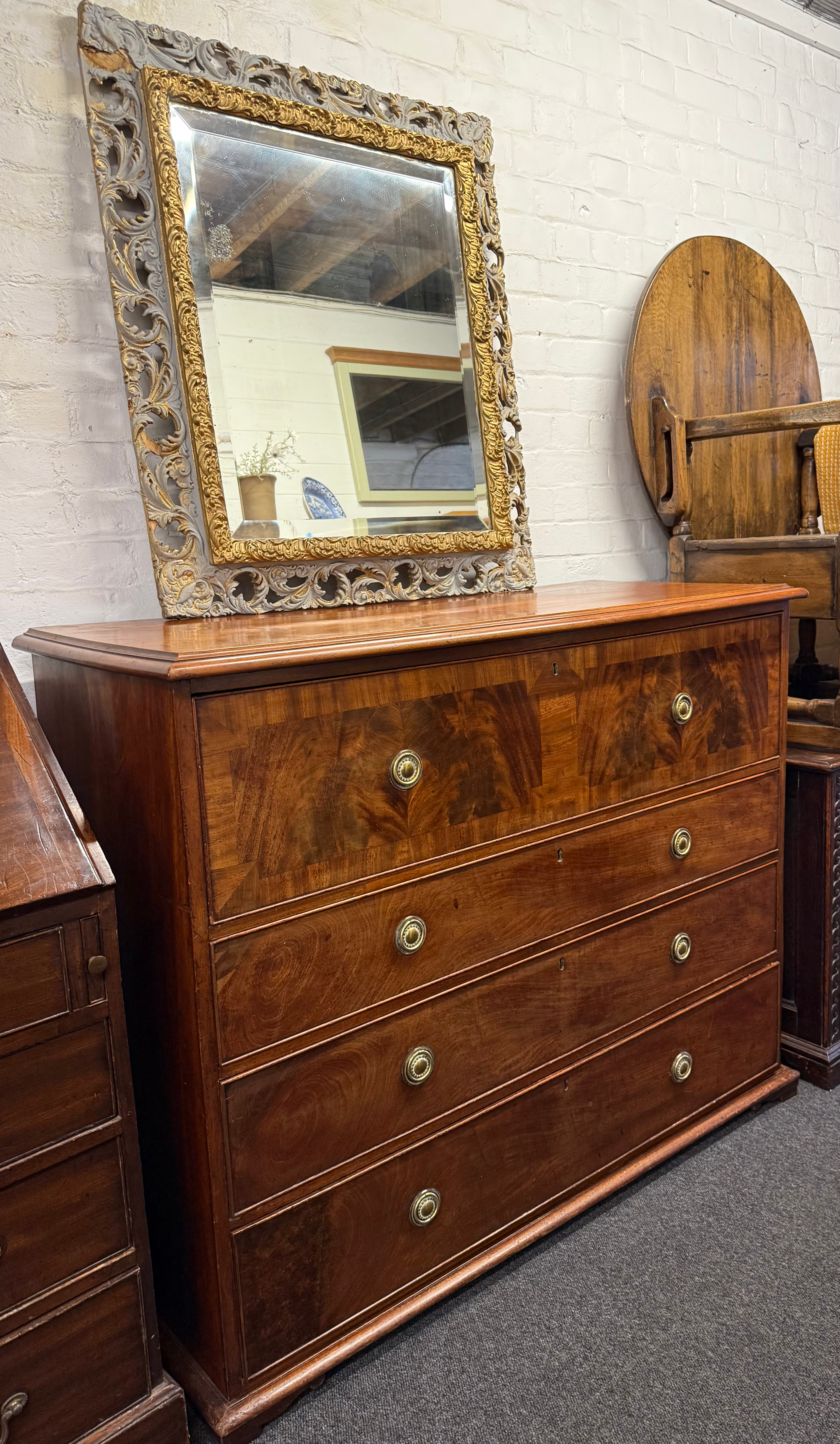 Fantastic Large Size Victorian Mahogany Chest Of Drawers