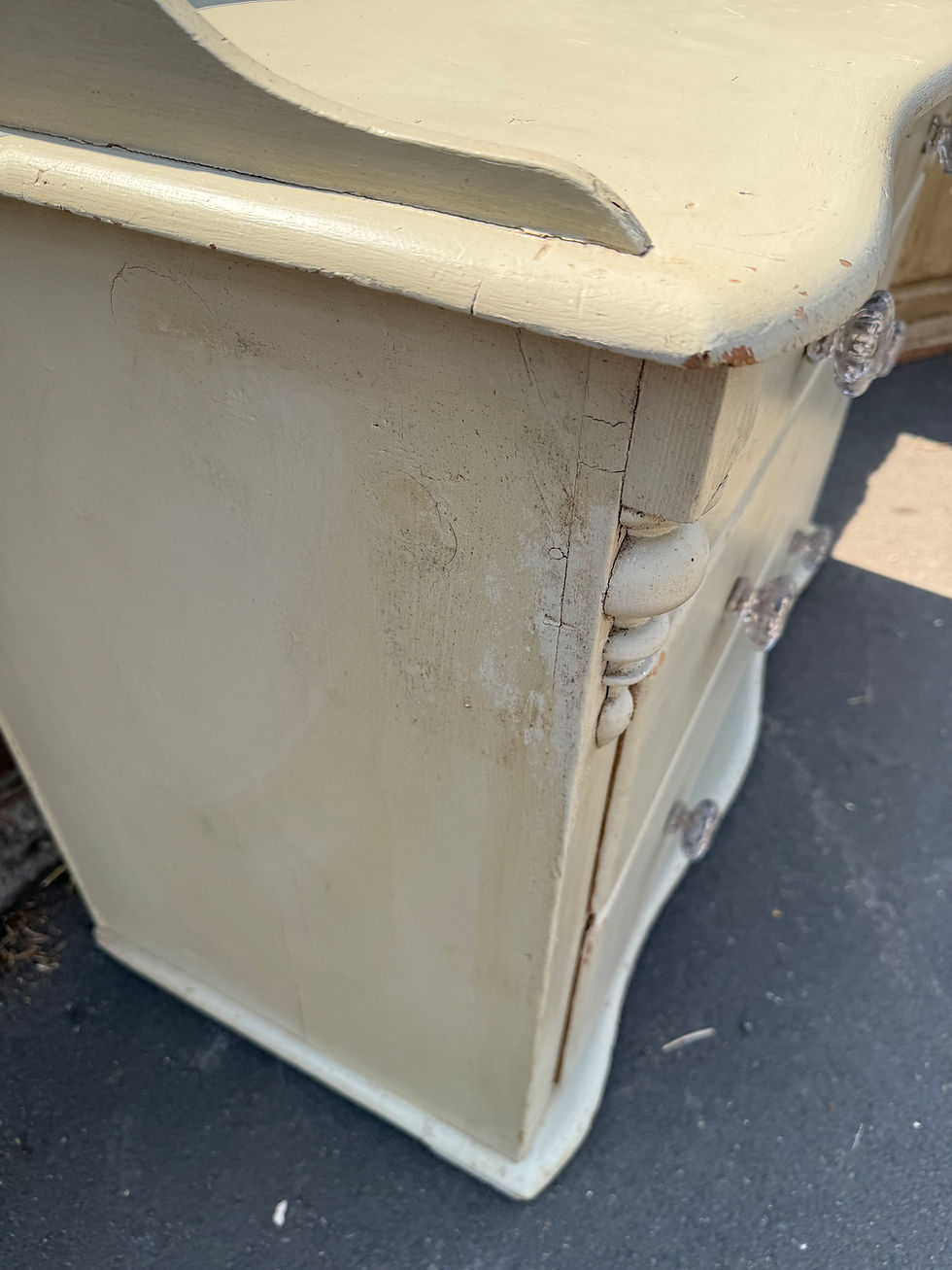Thumbnail: Painted Victorian Pine Gallery Back Chest Of Drawers