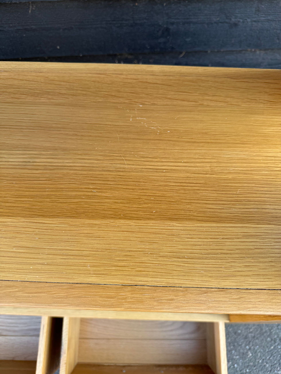 Thumbnail: Tall Contemporary Light Oak Freestanding Bookcase
