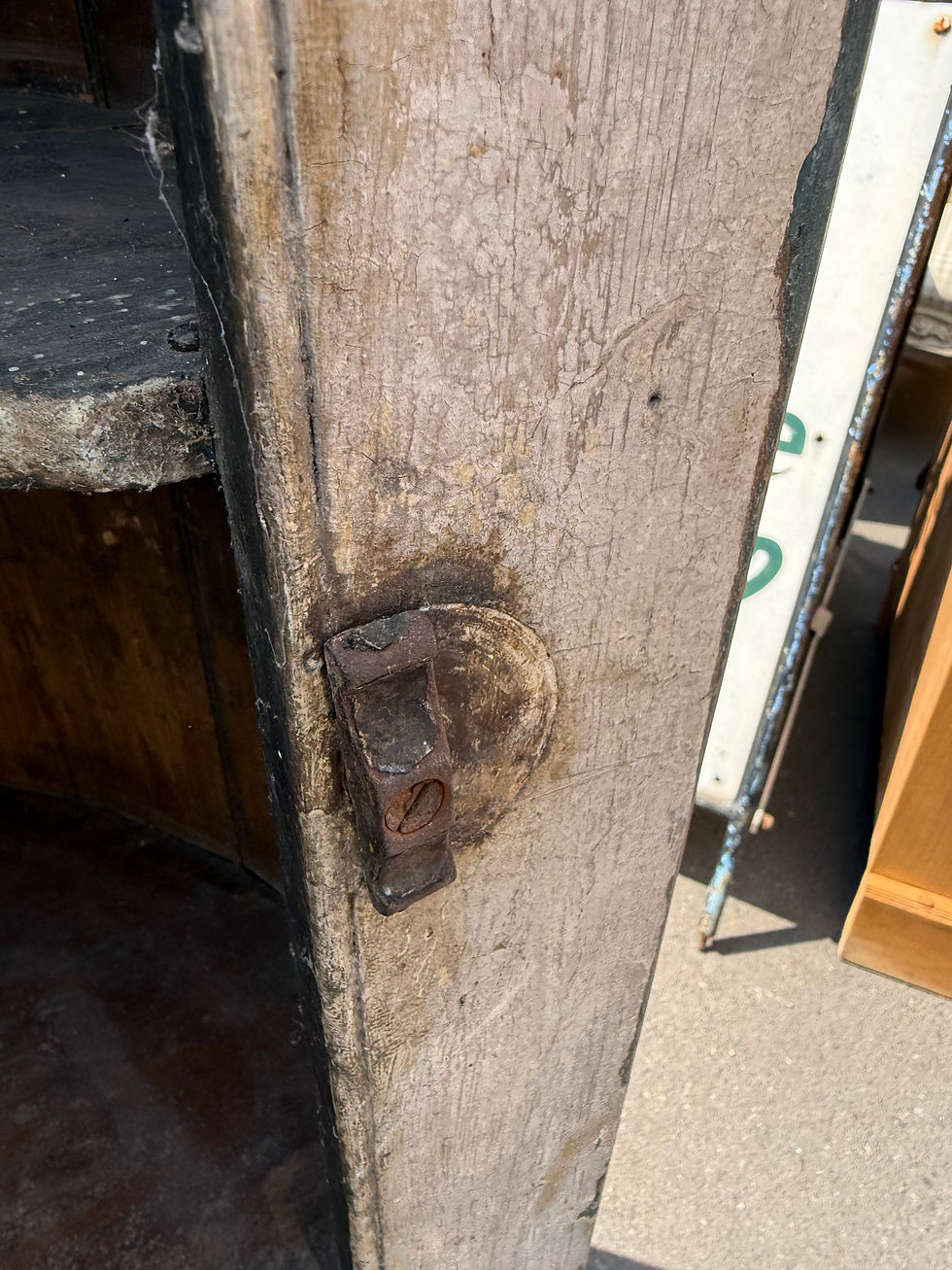 Thumbnail: Charming Rustic Antique Chippy Painted Pine Corner Cabinet / Cupboard