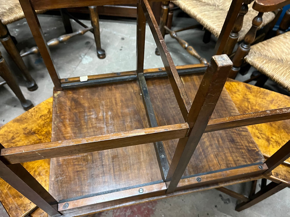 Thumbnail: Good Quality Vintage Walnut & Veneer Nest Of 5 Tables / Nested Tables