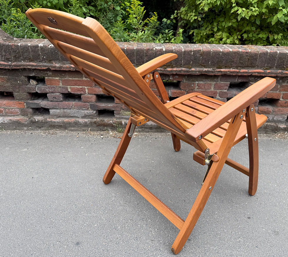 Thumbnail: Herlag German Teak Folding Recliner Garden Chair