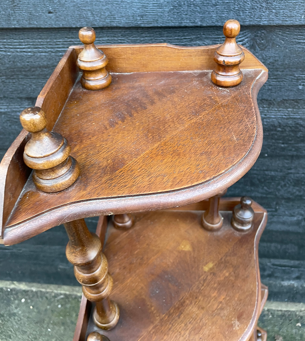 Thumbnail: Vintage Reproduction 5 Tier Whatnot Display Shelf Stand / Plant Stand