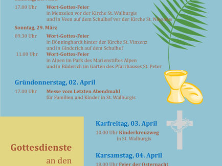 Angebote für Kinder und Familien in der Karwoche
