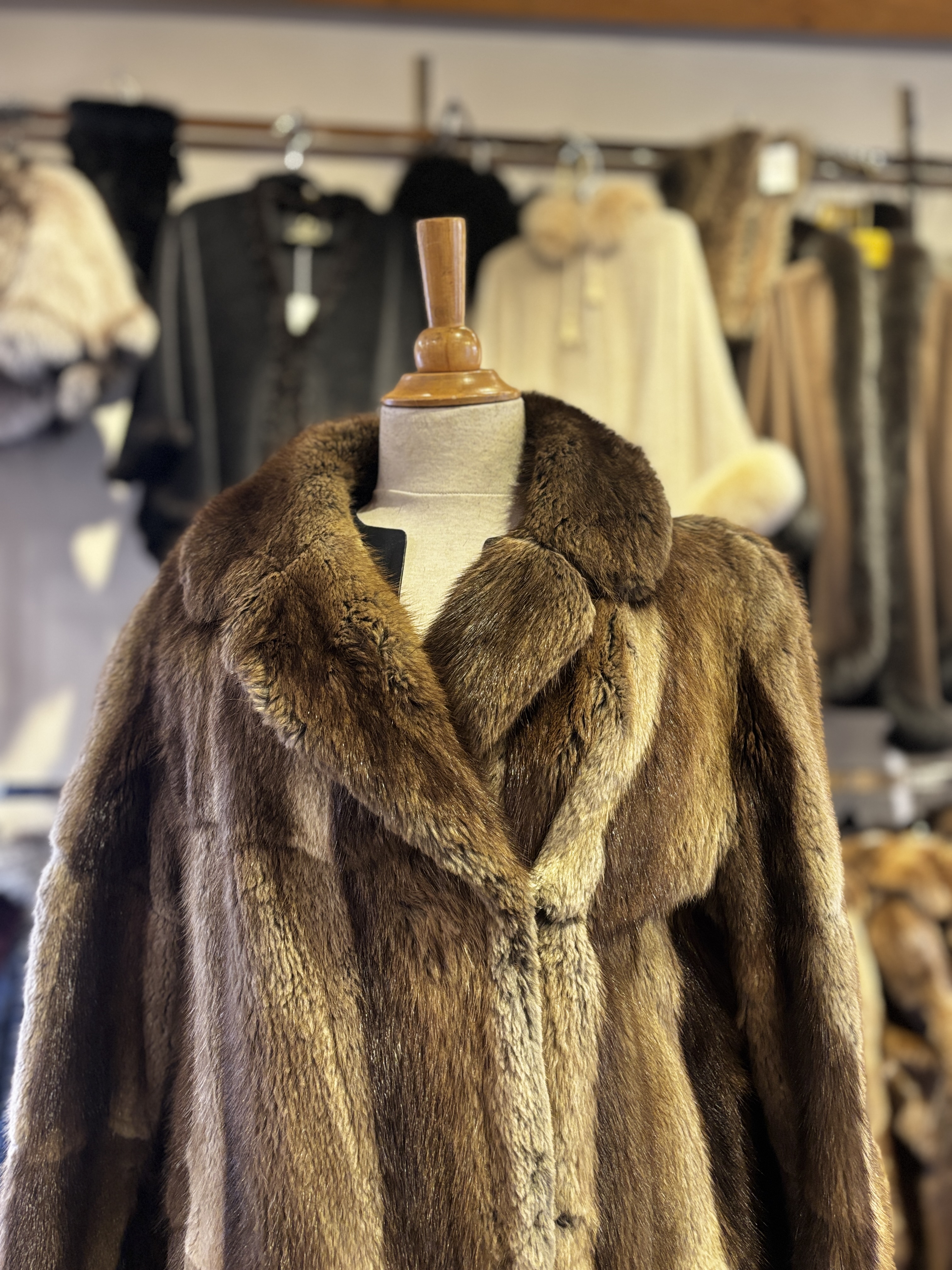 Manteau Rat Musqué Naturel, Large