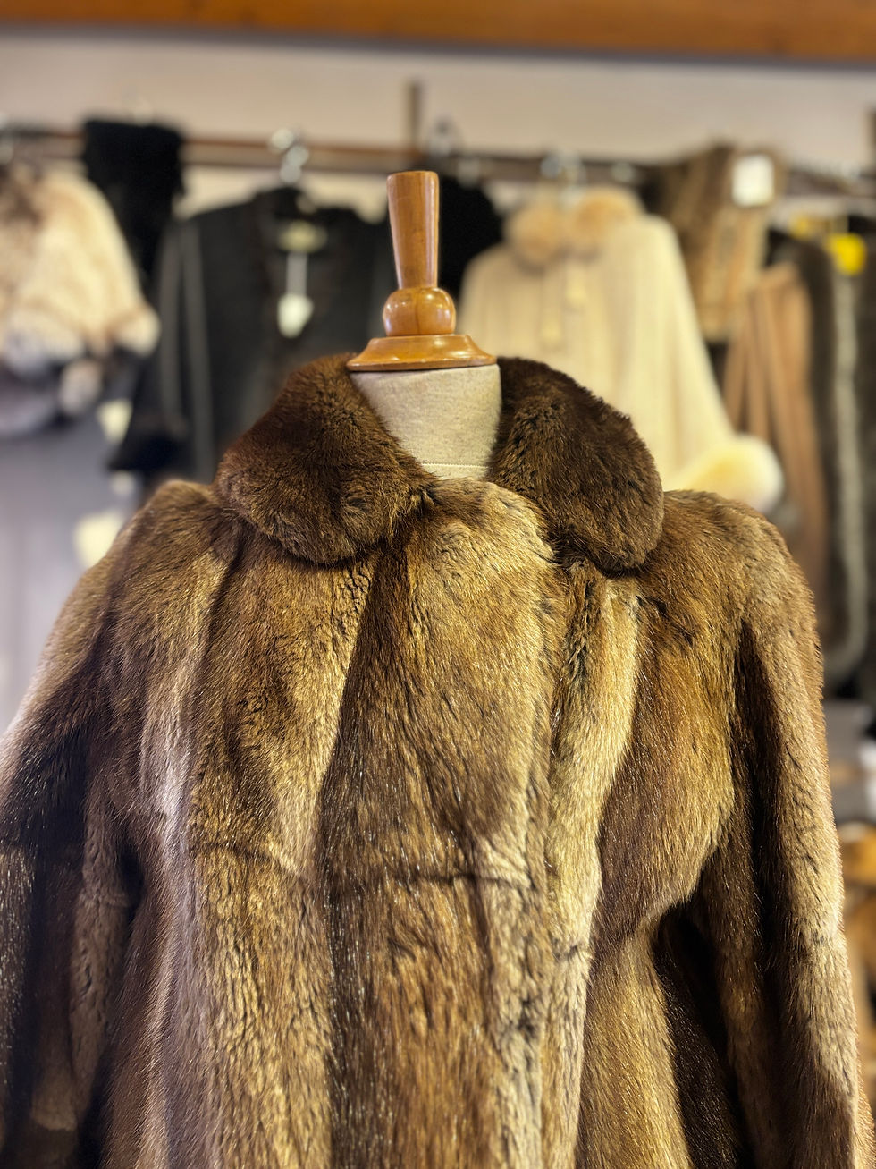 Miniature : Manteau Rat Musqué Naturel, Large