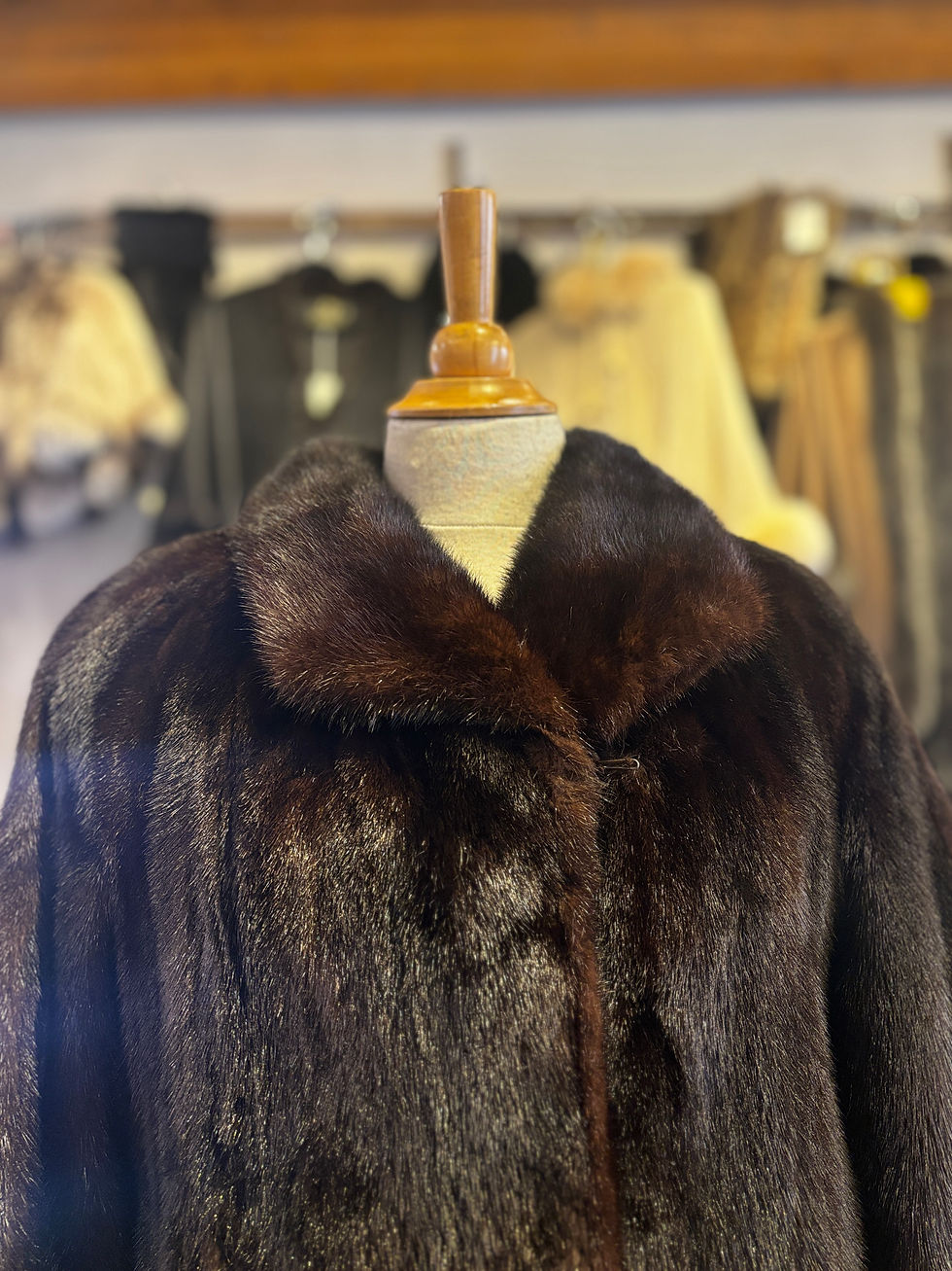 Miniature : Manteau Vison Noir, Large