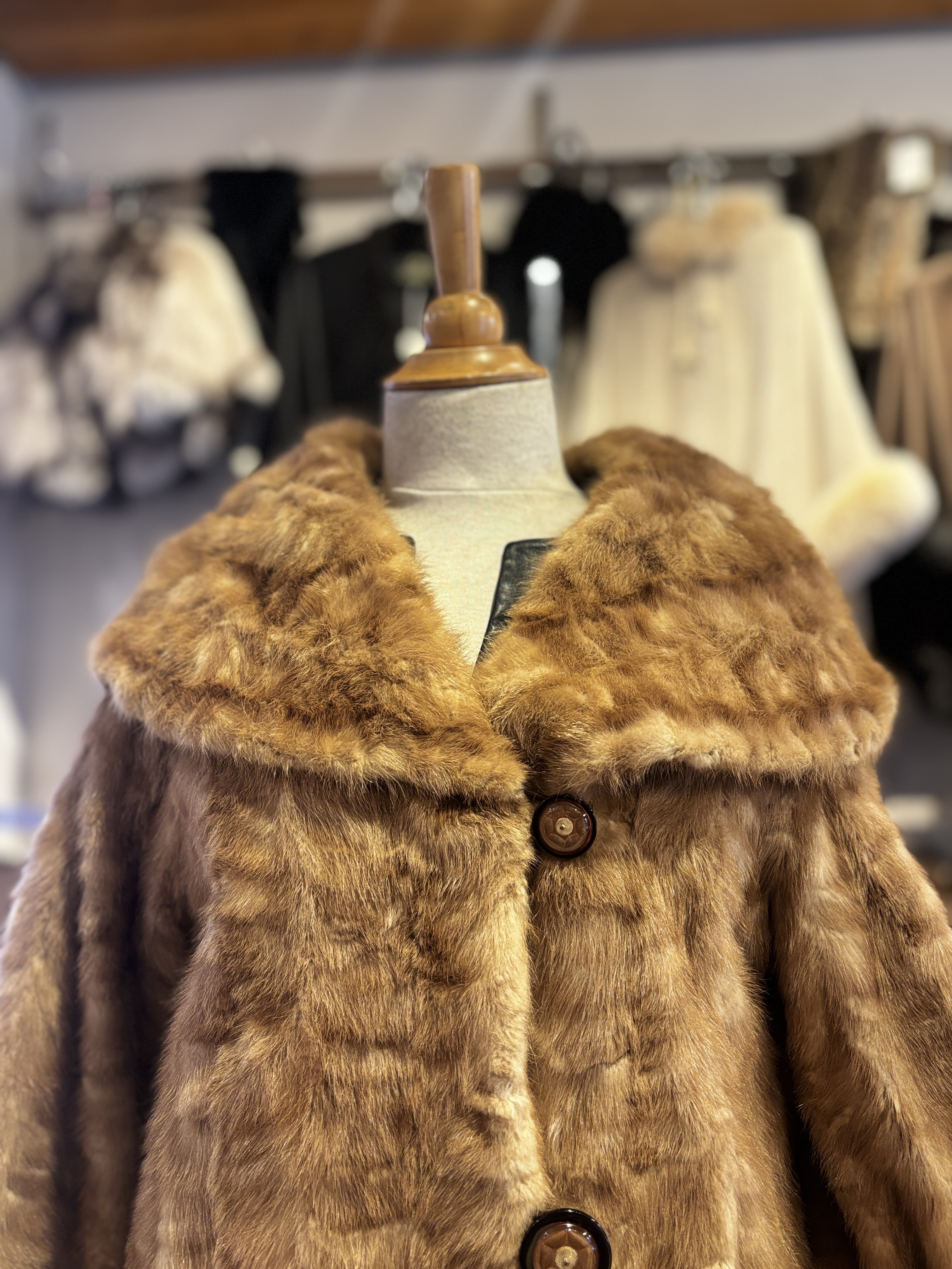 Manteau vison pastel