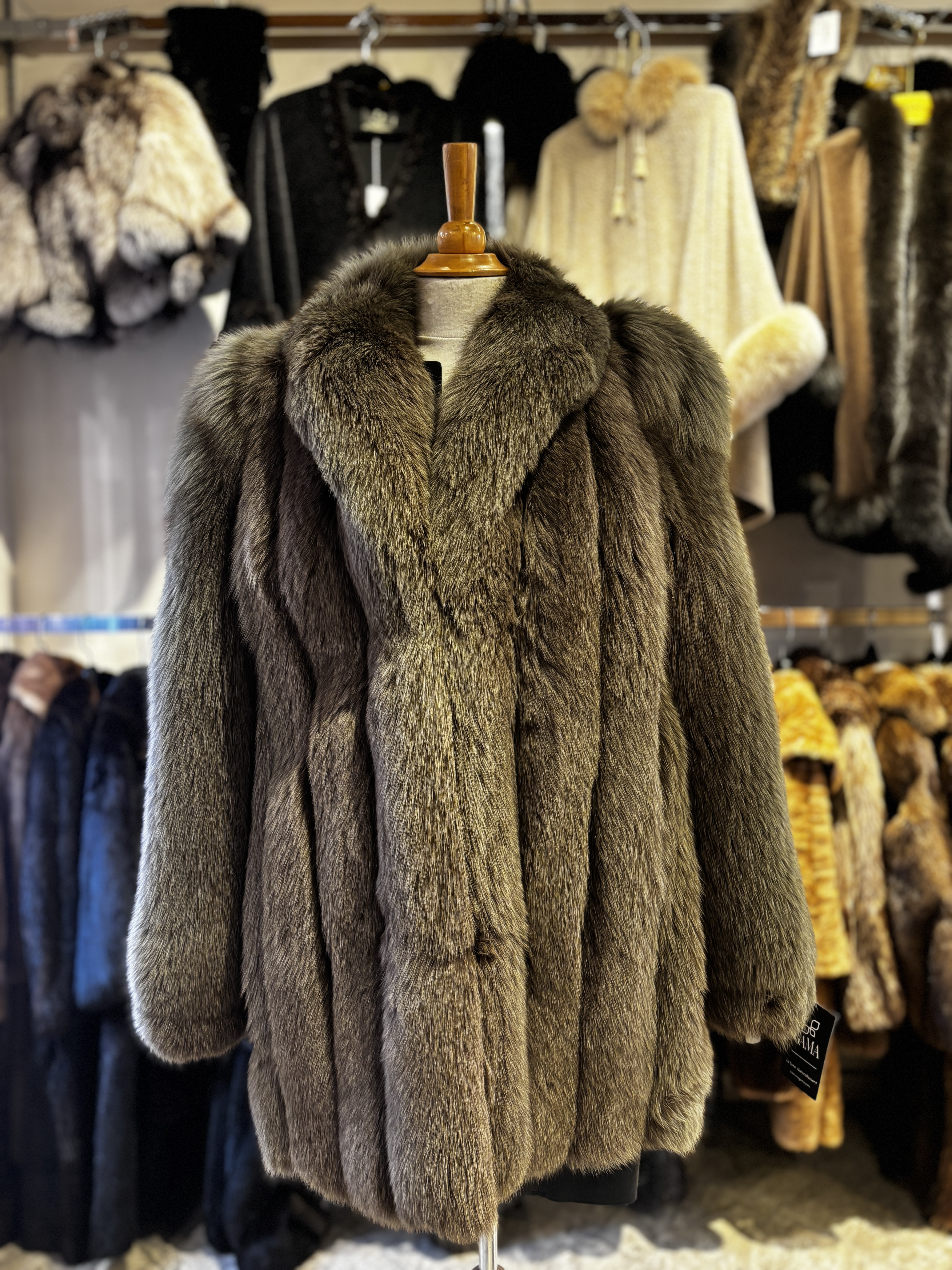 Manteau Renard Gris Large