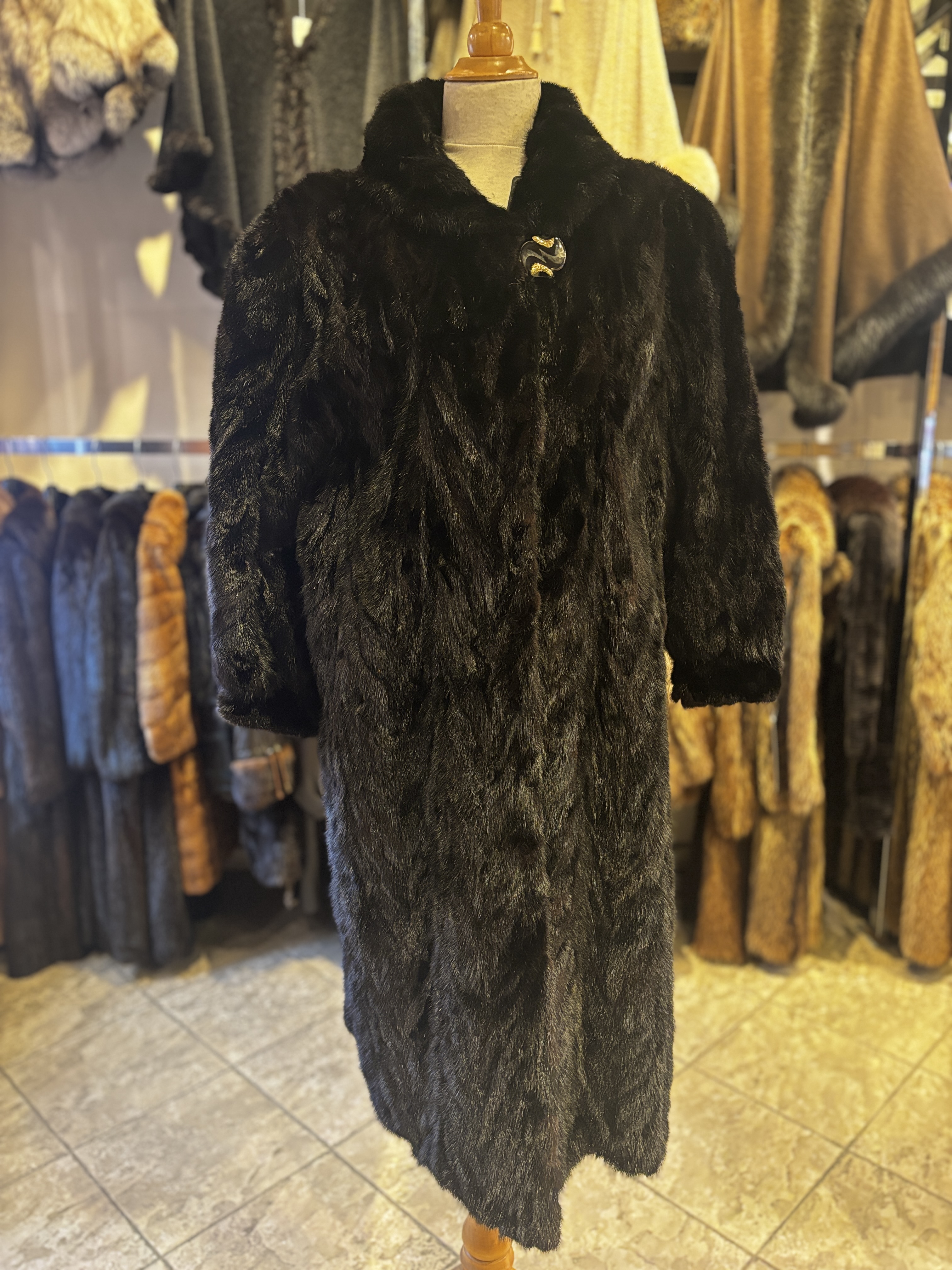 Manteau de Vison Noir