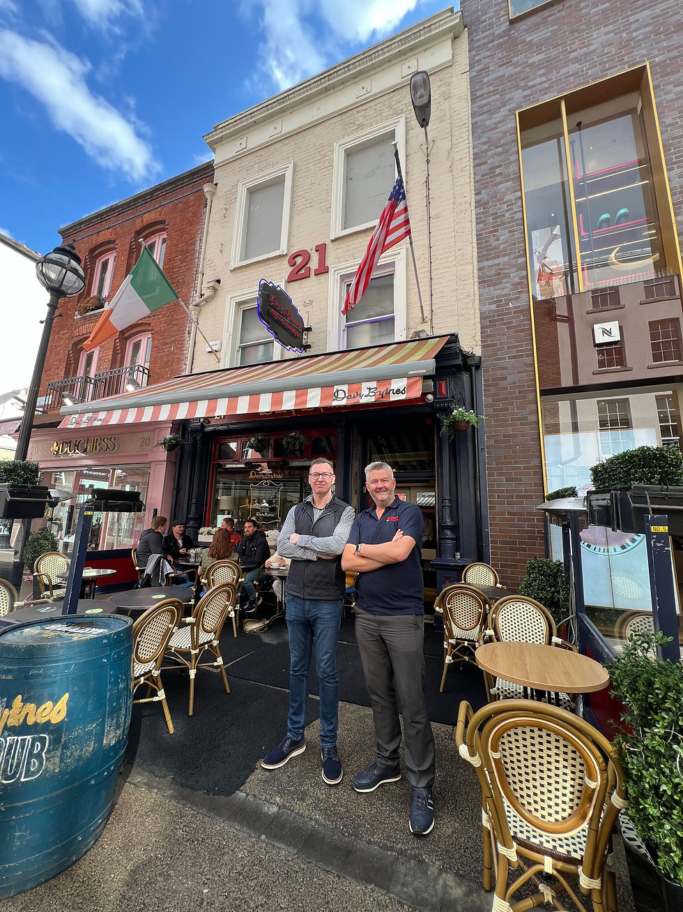 Davy Byrnes in dublin. with owner and Director Ollie Mcdonnell