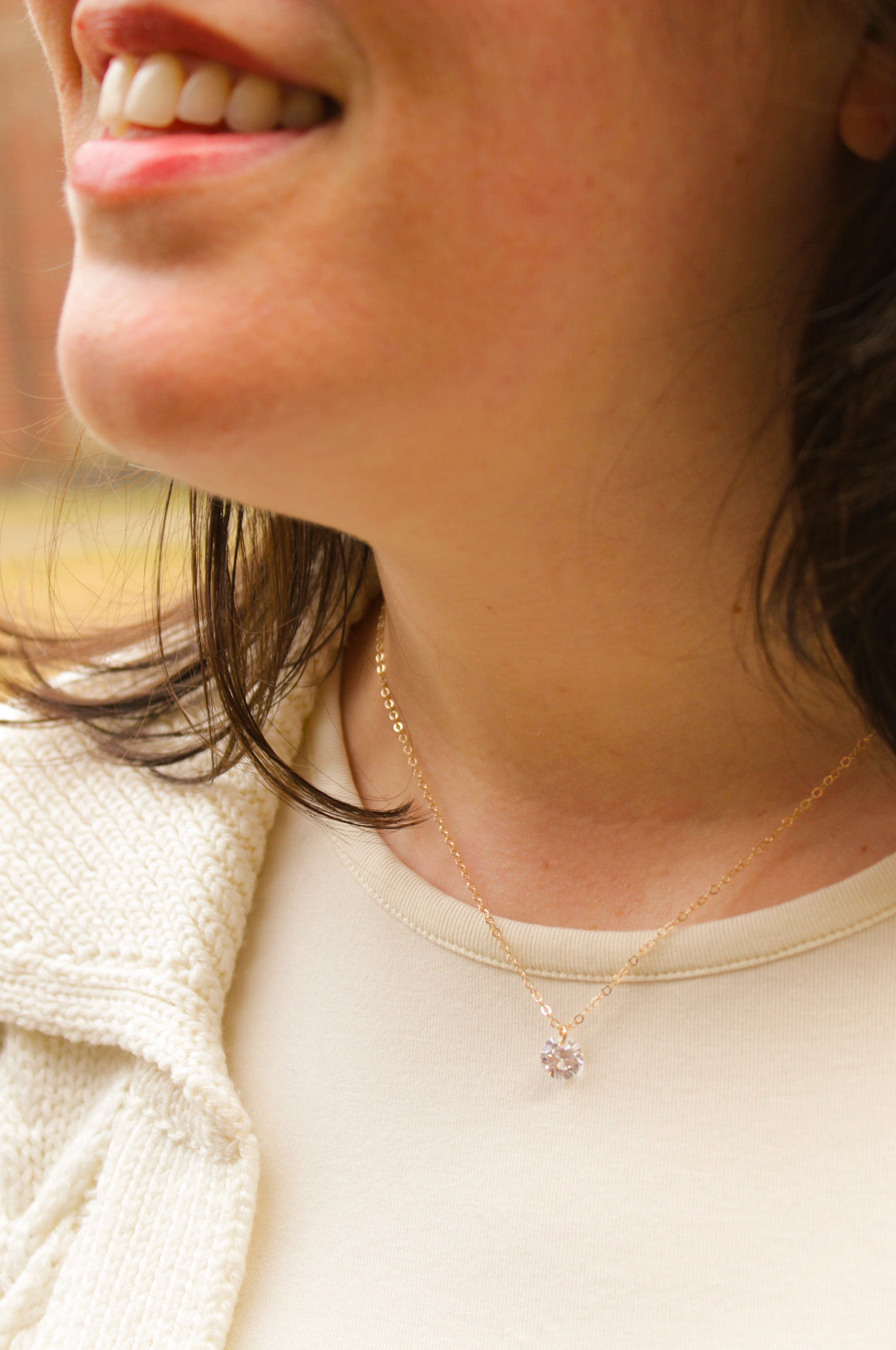 Floating Diamond Necklace