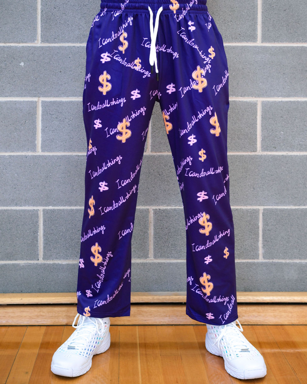Thumbnail: Unisex Lightweight Activewear Pant "$" Lakers Purple