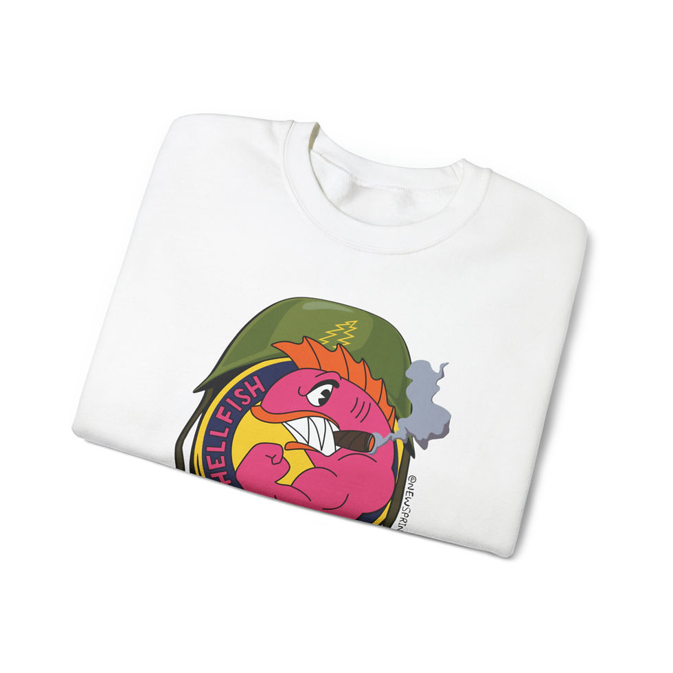 Thumbnail: Hellfish Are Rising Up Like Birds Crewneck Sweatshirt