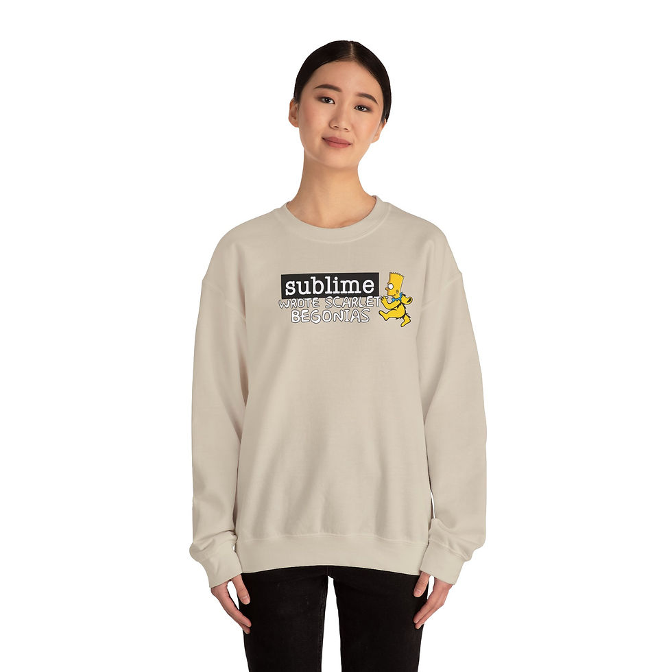 Thumbnail: Sublie Wrote Scarlet Begonias Crewneck Sweatshirt