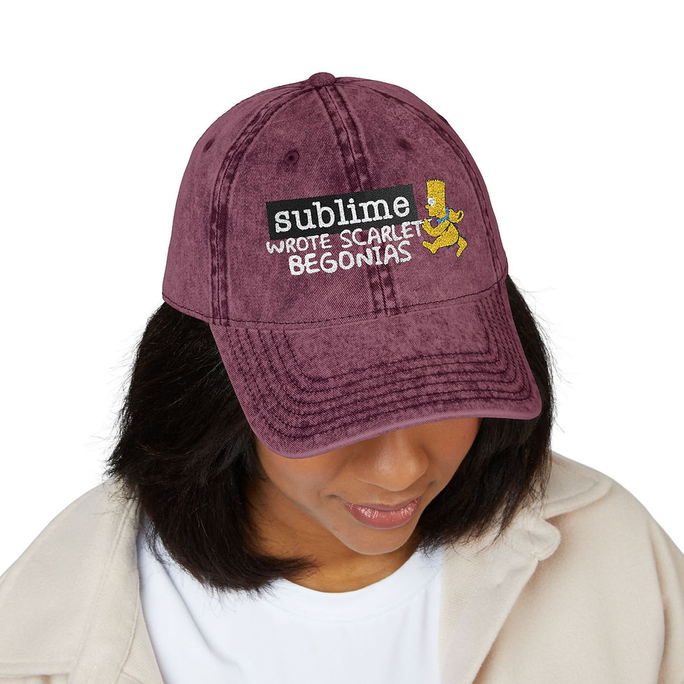 Thumbnail: Sublime Wrote Scarlet Begonias Vintage Cap (Embroidery)