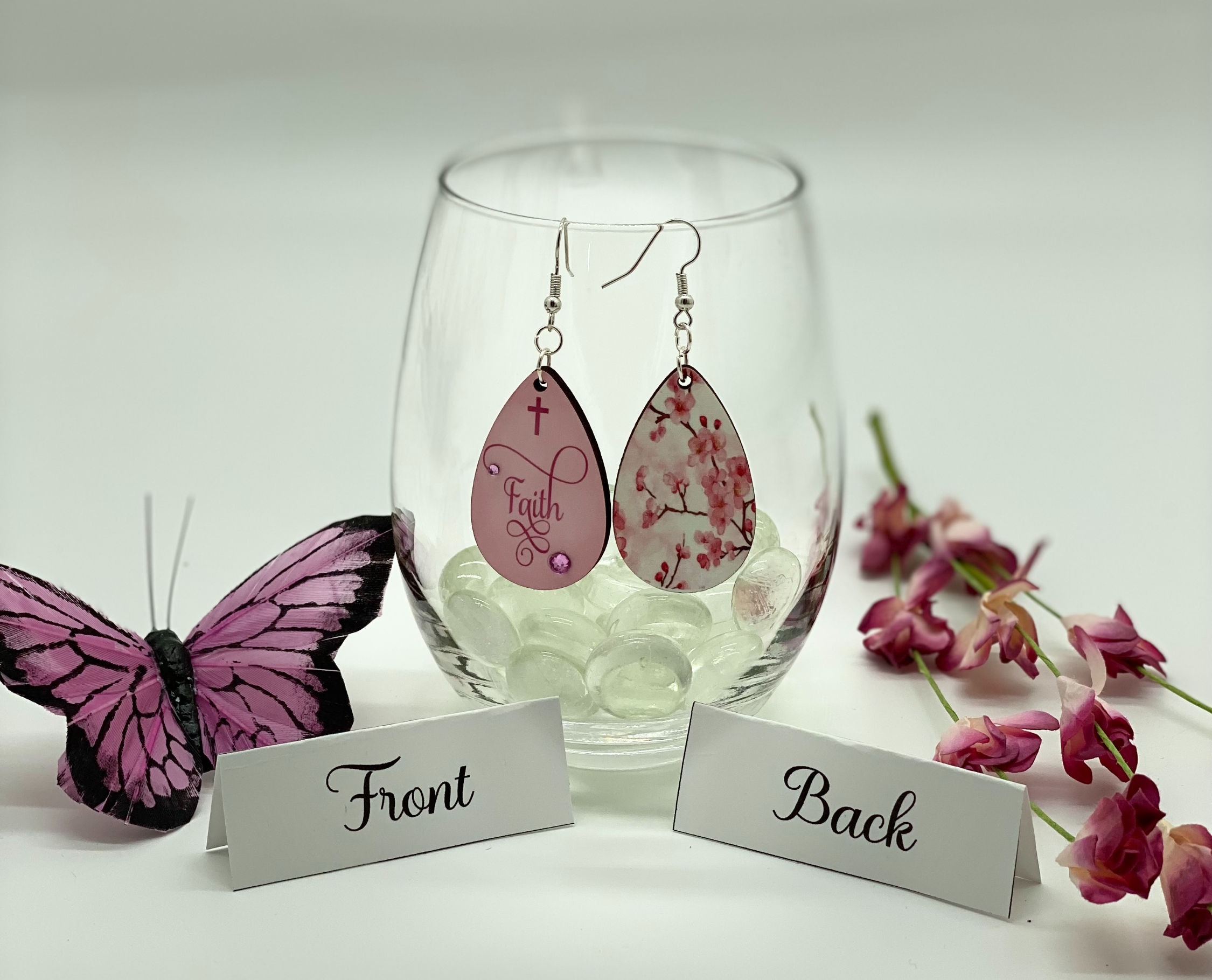 Earrings - Pink Faith