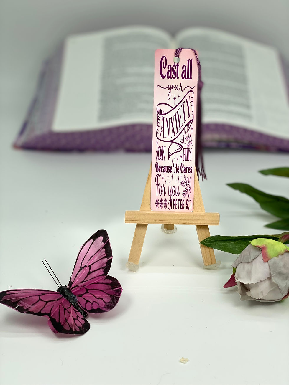 Metal Bookmark-Cast All Your Anxiety On Him...