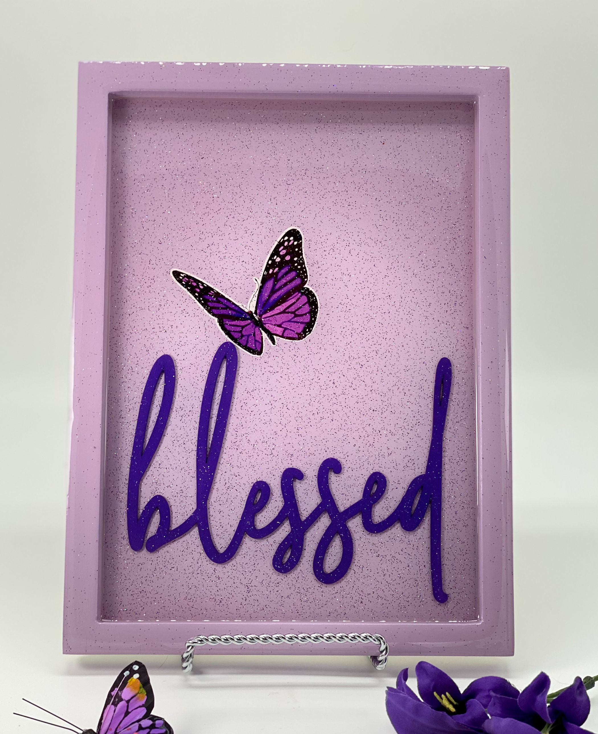 Handmade Wooden Plaque-Blessed