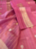 Thumbnail: Handwoven pure kora Banarasi silk saree
