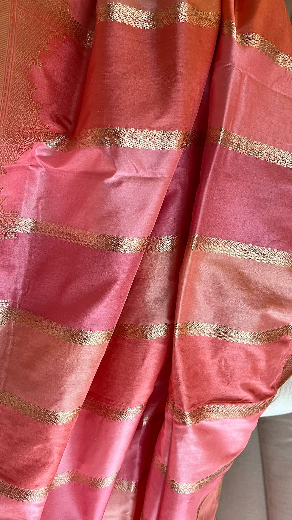 Thumbnail: Handwoven Banarasi pure katan silk saree