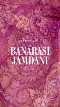 Thumbnail: Handwoven Banarasi ektara  jamdani  saree