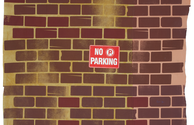Bowling Alley Parking Lot print by Lou Najjar-Rulin