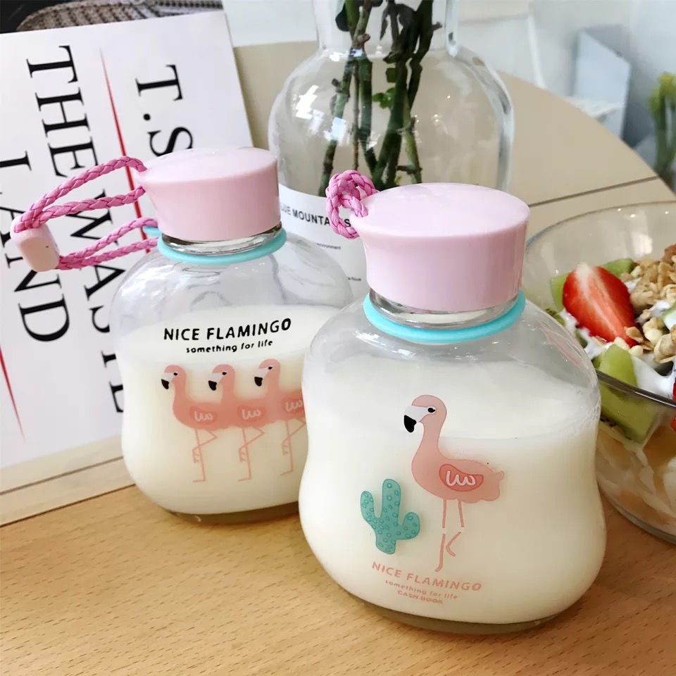 Thumbnail: 300ml Summer Cartoon Kid Flamingo baby