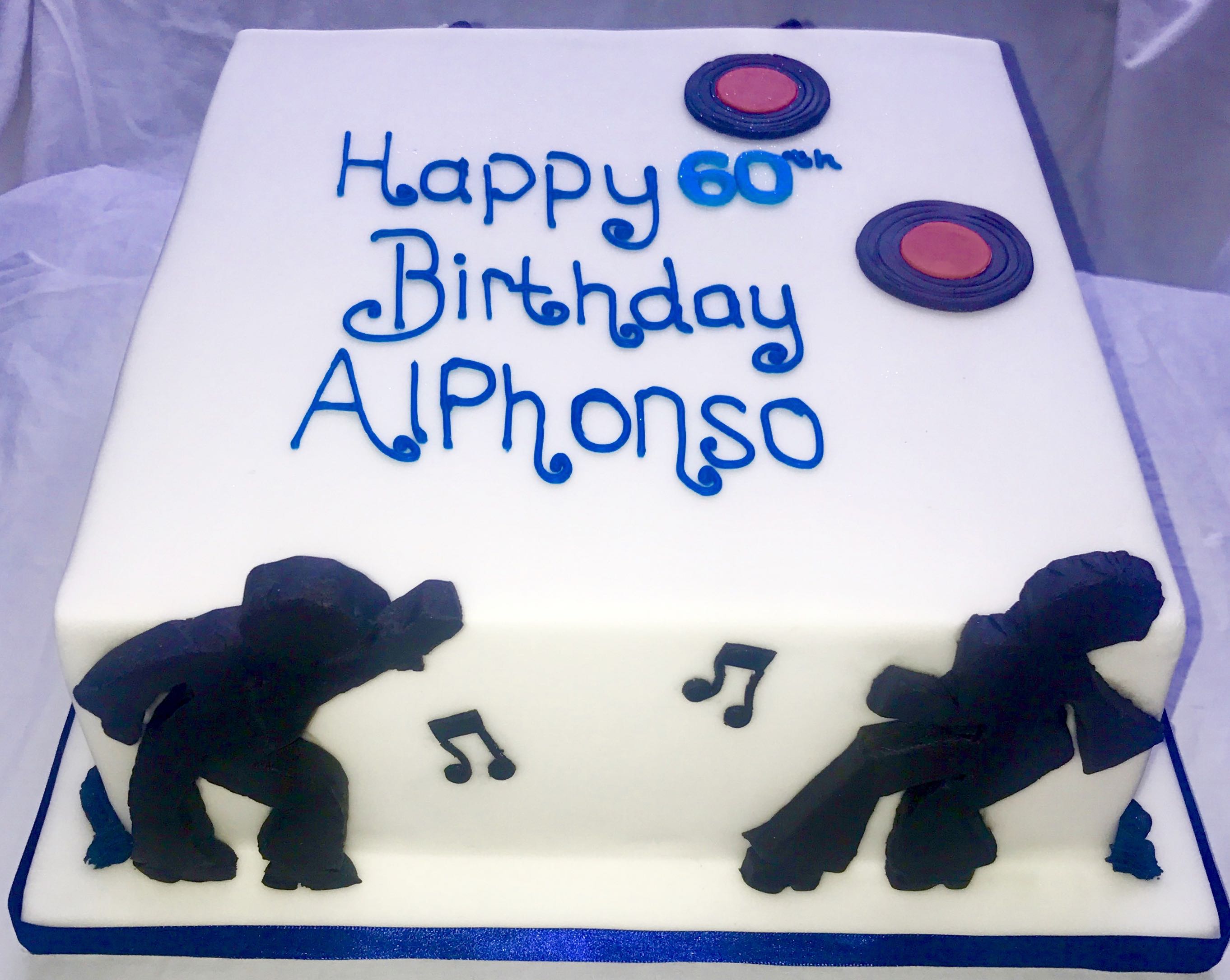 60th Birthday Dancing Figures Cake