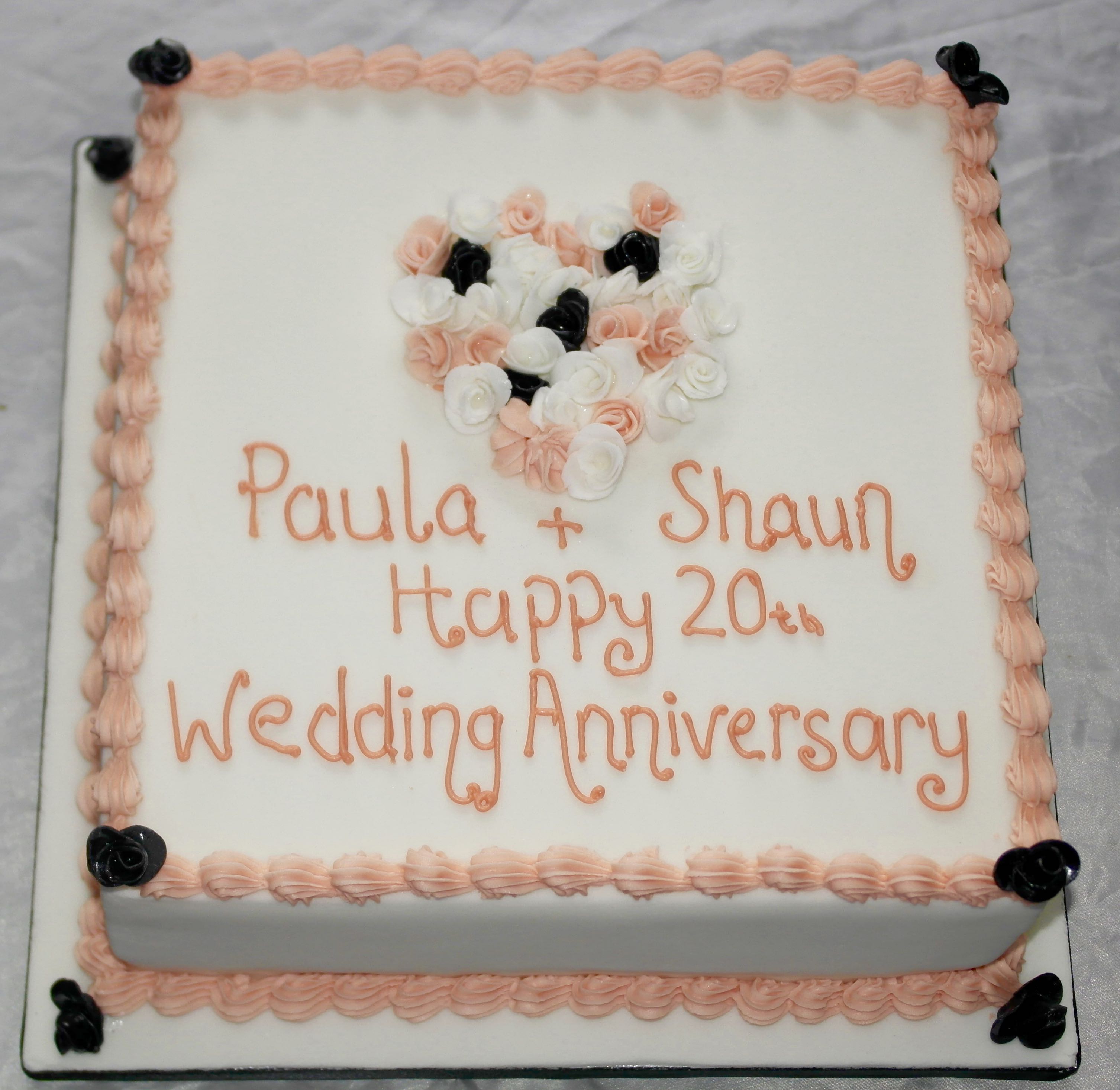 20th Wedding Anniversary Cake