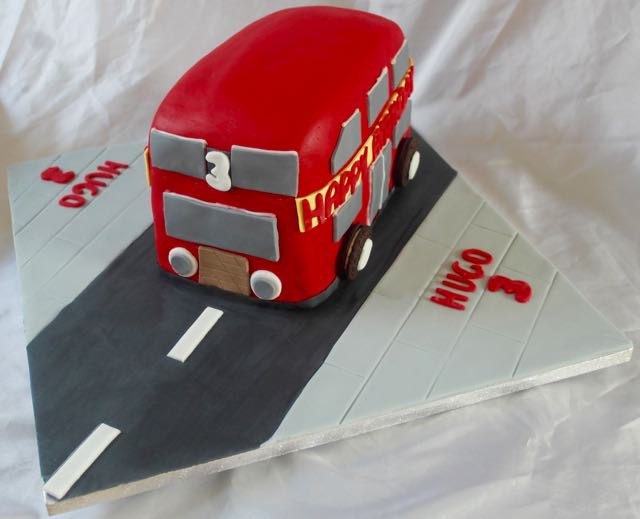 Bus 3rd Birthday Cake