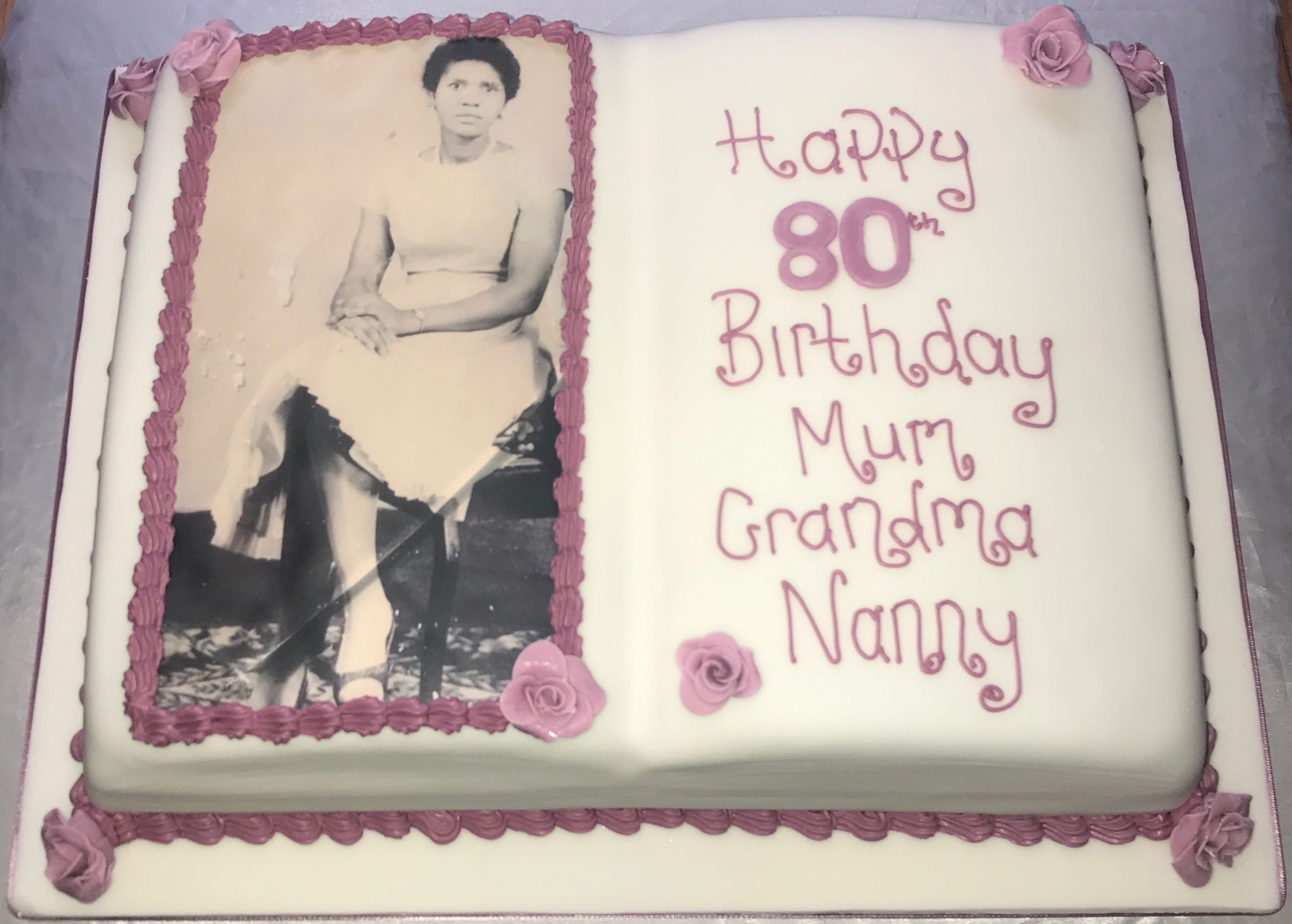80th Birthday Bible Cake