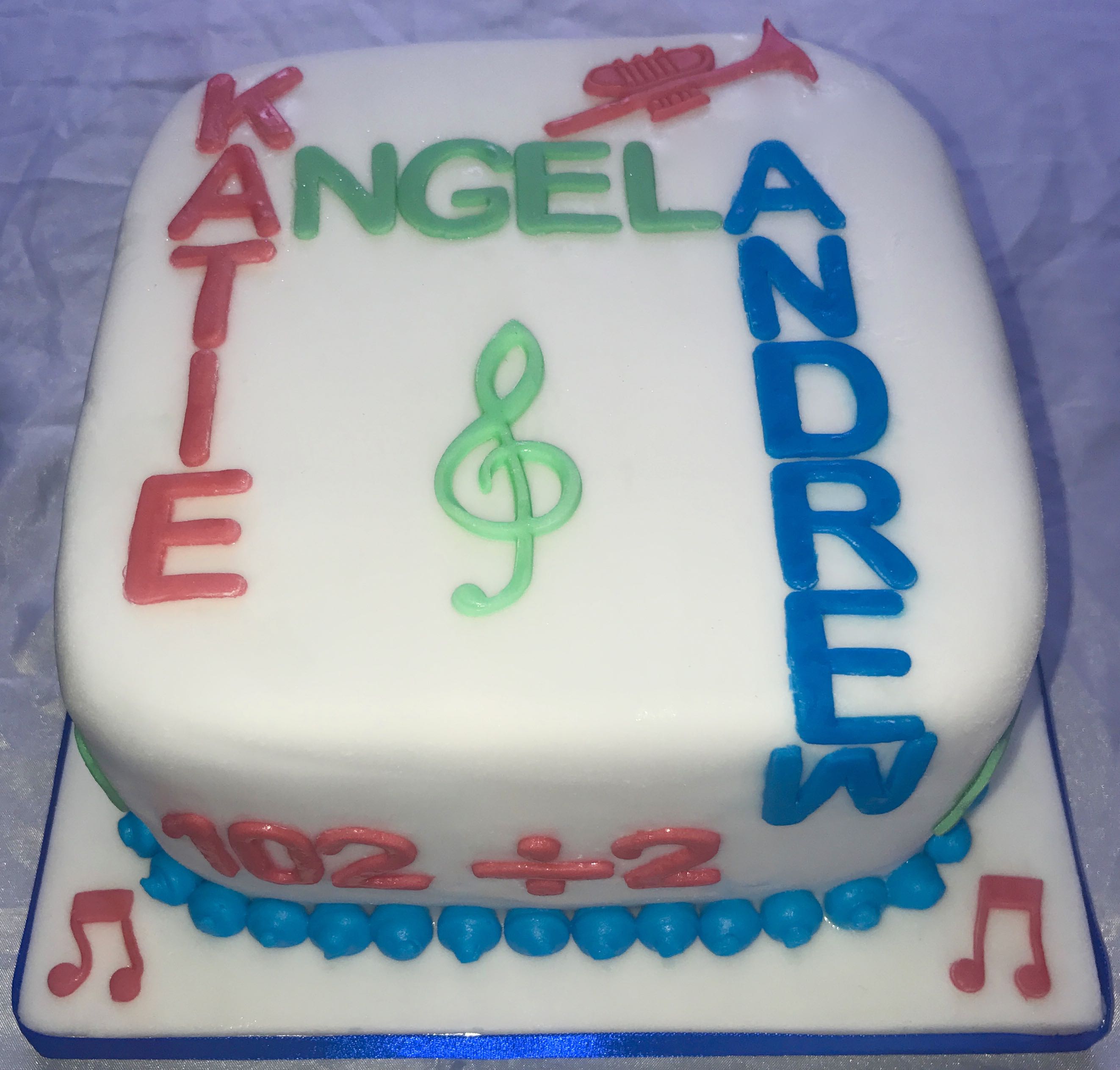 Joint Birthday Music Cake