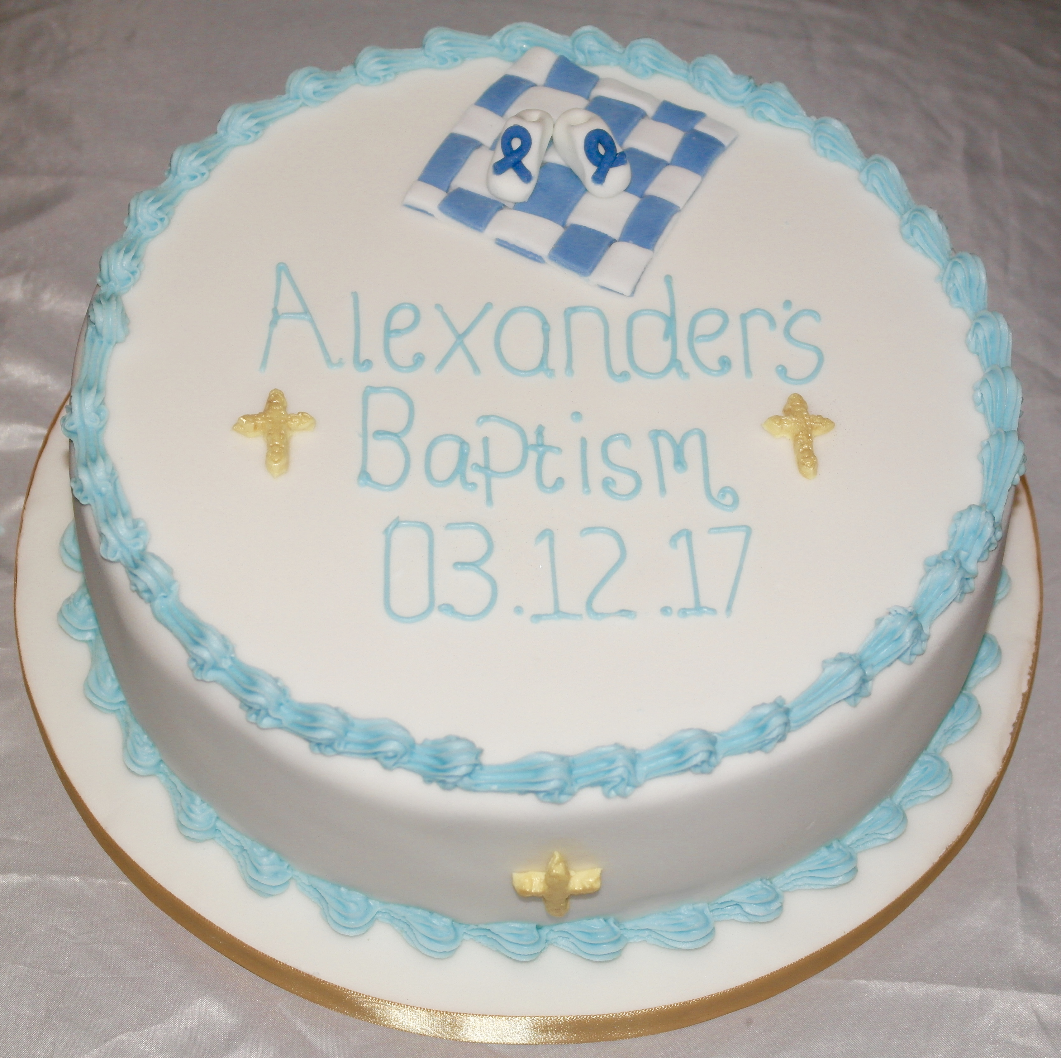 Baptism Cake for Boys