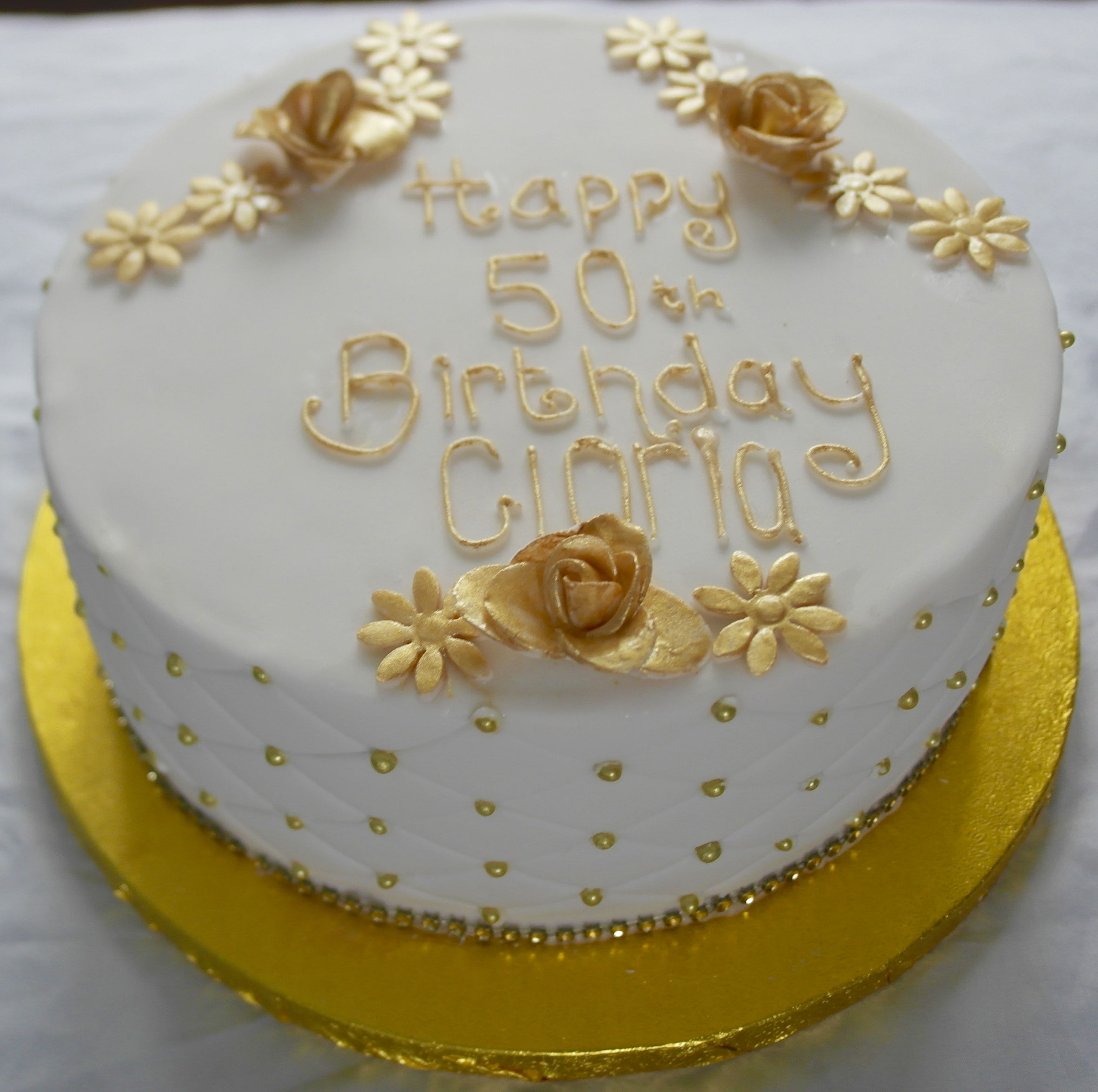 50th Birthday Cake with Pin Cushion Design