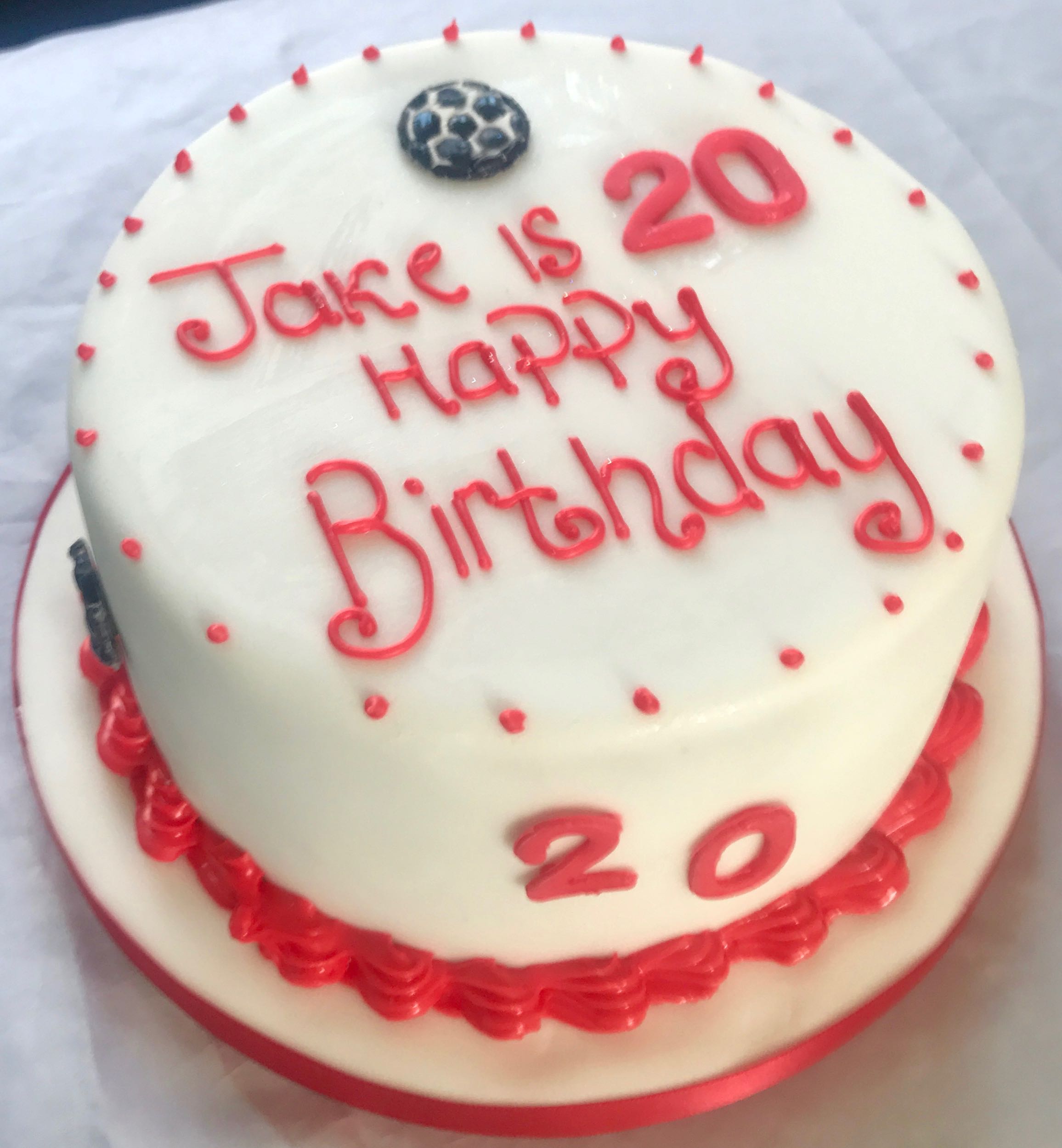20th Birthday Football Cake