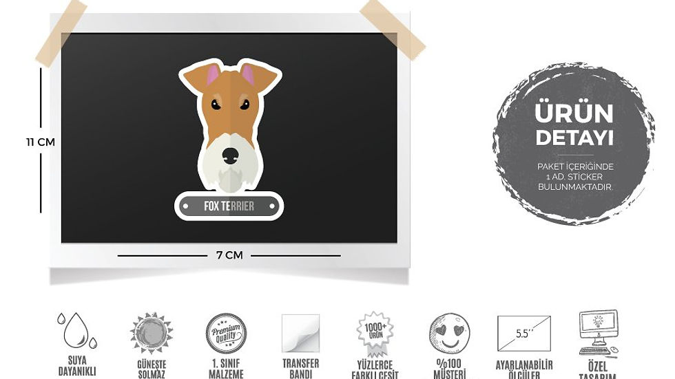 Küçük resim: ANDG14- Fox Terrier Kopek Etiketi