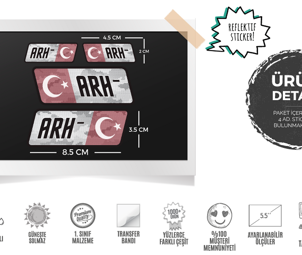 Küçük resim: BT14 Reflektif A Rh Negatif (-) Kan Grubu Etiket Seti