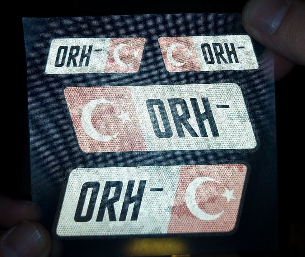 Küçük resim: BT11 Reflektif 0 Rh Negatif (-) Kan Grubu Etiket Seti