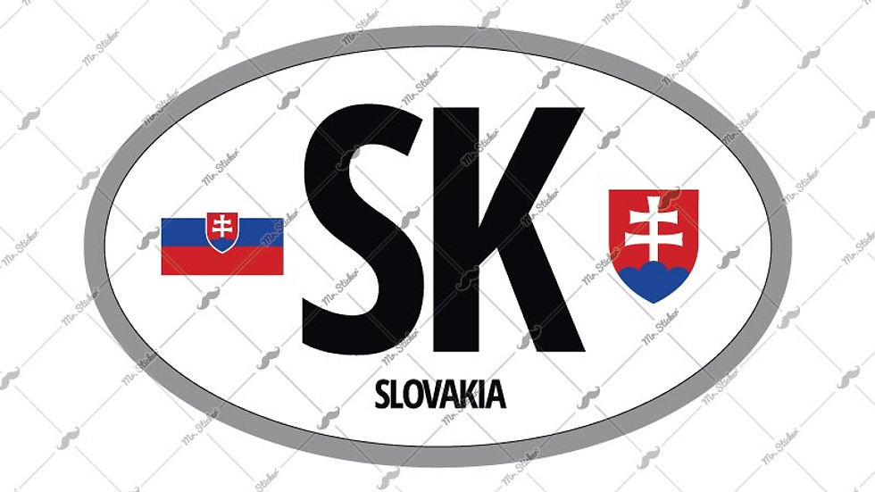 Küçük resim: ULK31 Slovakya (SK) Reflektif Ulke Etiketi