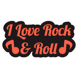 Mr.Sticker-MSC13 I Love Rock & Roll Etiketi