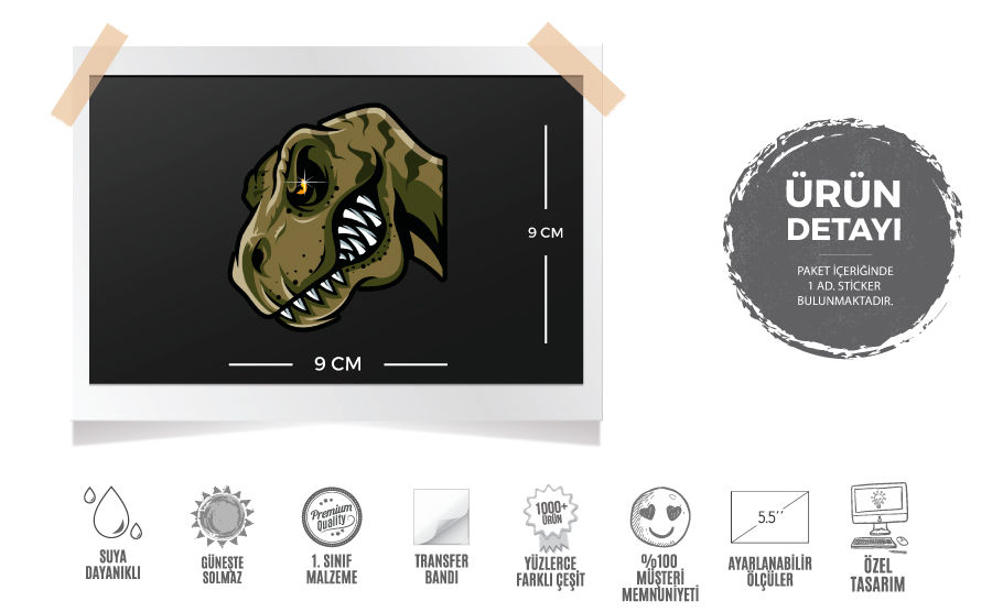 Küçük resim: SKL48 Dinazor Kafasi Etiketi