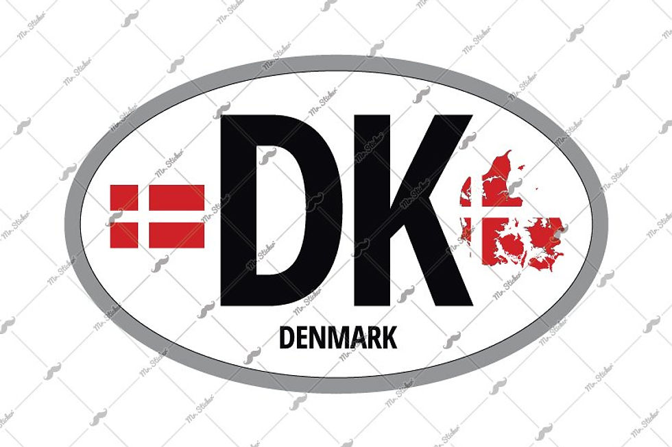 Küçük resim: CSE48 Danimarka (DK) Reflektif Ulke Etiketi