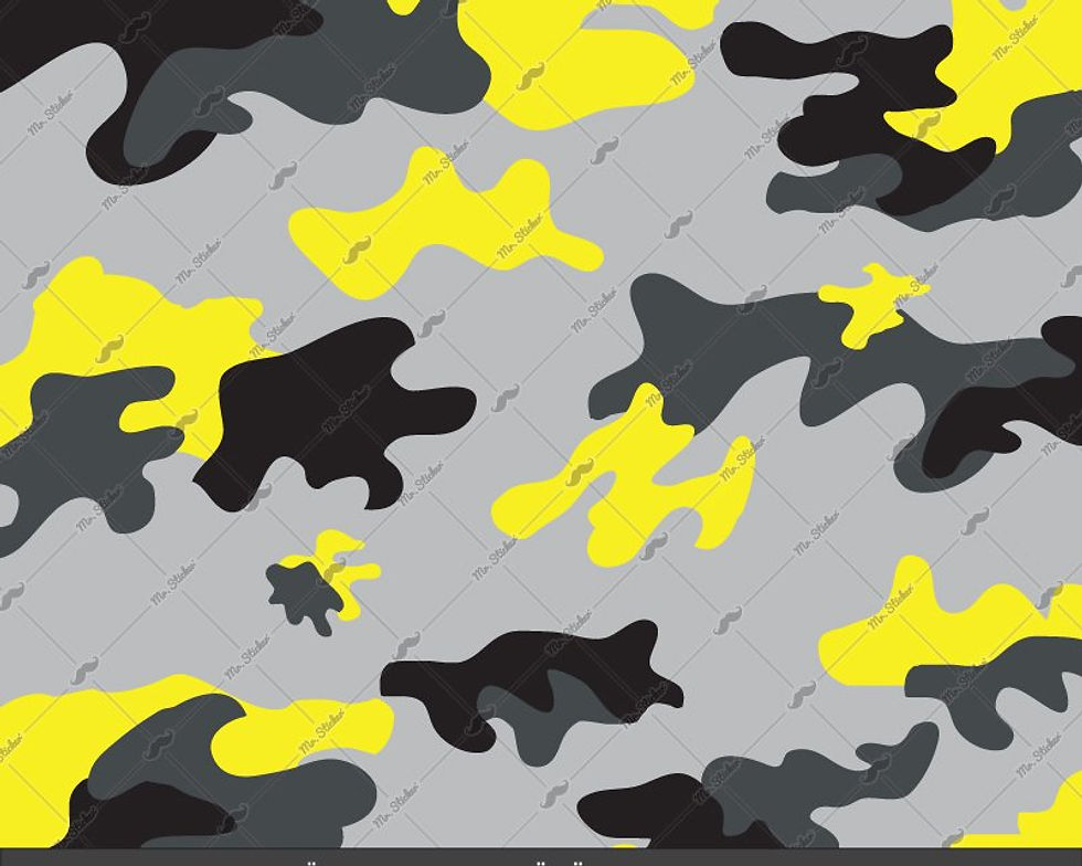 CMO406M Kask ve Motosiklet Kaplamaya Uygun 50 Parca Kucuk Boy Kamuflaj Seti