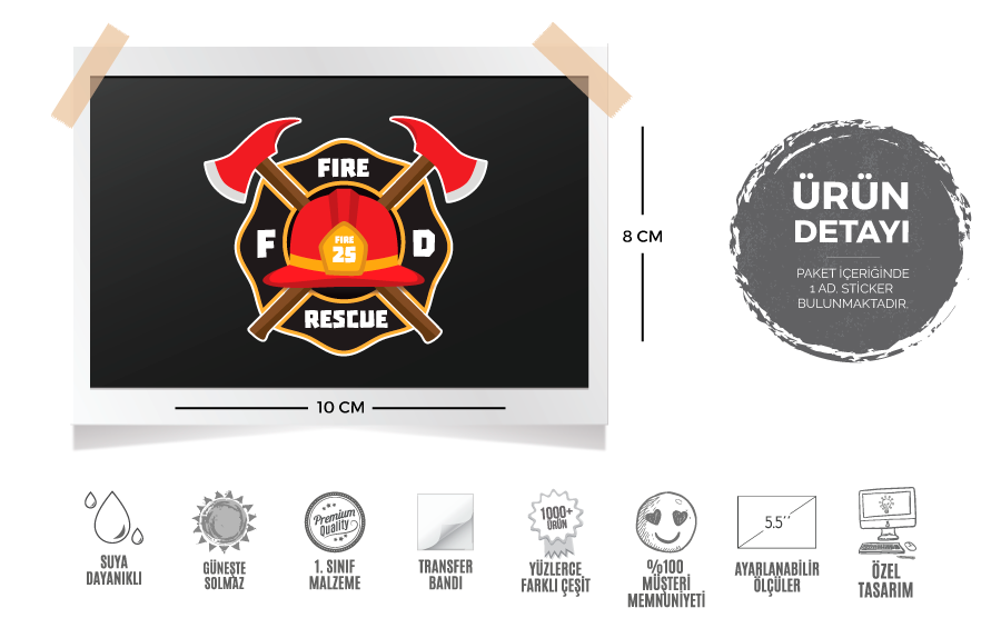 Küçük resim: MSL24 Itfaiyeci (Fireman) Etiketi