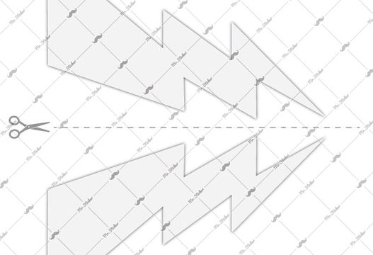 RFHLM43 Reflektif Yildirim Etiketi - Simetrik Sol Sag Set