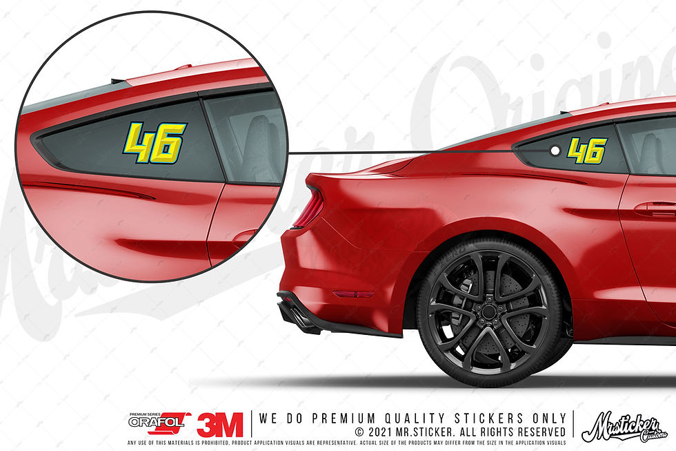 Küçük resim: PRS5 Reflektif Sarı Mavi Renkli Yaris Numarasi Etiketi 2 Küçük 1 Orta Boy Set