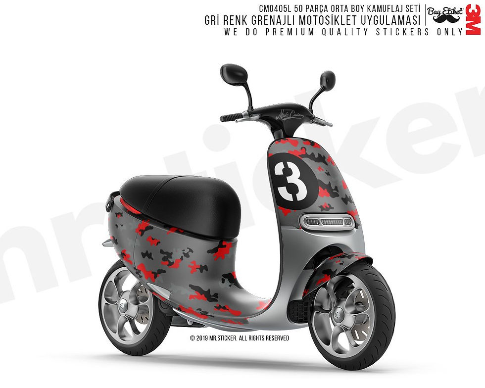 Küçük resim: CMO405L  Motosiklet Kaplamaya Uygun 50 Parca Orta Boy Kamuflaj Seti