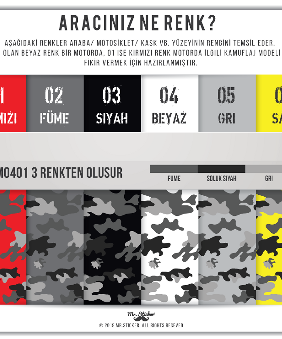 Küçük resim: CMO401XS Bisiklet Kaplamaya Uygun 34 Parca Kamuflaj Seti
