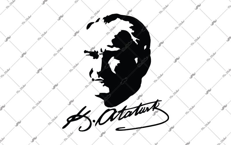 MKA1 Kemal Ataturk Silueti - Mat Siyah